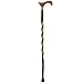 Brazos Rustic Wood Walking Cane, Twisted Hickory, Derby Style Handle, for Men & Women, Made in the USA, 34