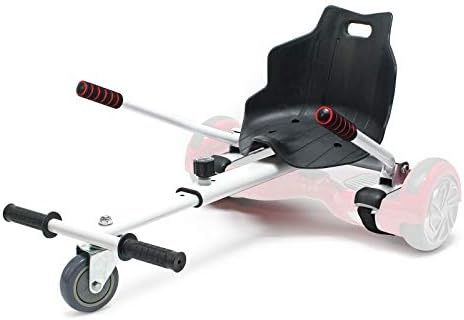 WilTec Siège de Scooter en Noir Siège de Kart Ajustable pour Adulte et Enfants Elektroscooter 120 kg Max.