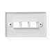 Cable Matters UL Listed 10-Pack 3 Port Keystone Wall Plate (Cat6, Cat5e Ethernet Wall Plate) in White