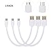 Short Micro USB B Android Cables, OthoKing USB to Micro USB Cables High Speed USB2.0 Sync and Charging Cables for Charging Station, PowerBank 20cm/8 Inch (3pack-White)