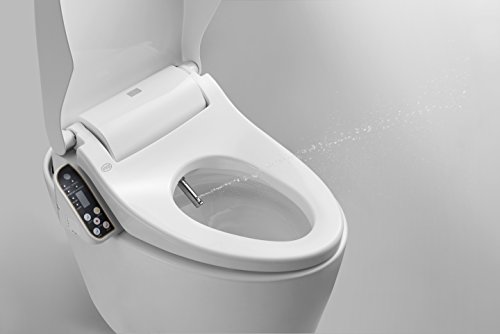 Cascadia Smart Toilet Seat with Remote Control by Pacific Bay - Features Bidet, Unlimited Heated Water, a Heated Seat, a Heated Dryer, an Automatic Open/Close Lid, and a Deodorizer. NEW 2019 Model