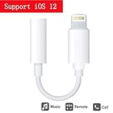iPhone Adapter Headphone, iPhone Xs/XR/XS Max Headphone Adapter, Lightning to 3.5mm Headphone Jack Adapter Compatible with iPhone Xs/XR/XS Max/X/iPhone 7/7Plus/8/8Plus (Support iOS 11/12)