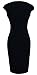 HOMEYEE Women's Voguish Colorblock Wear to Work Pencil Dress B231 (8, Black)