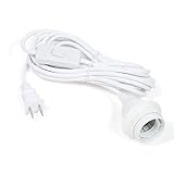 Wallniture Pendant Lamp Cord Set with On Off Switch 15 Feet White