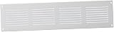 Europlast 400x100mm White Metal Air Vent Grille Cover with Insect Mesh