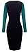 HOMEYEE Women's Elegant Patchwork Wear to Work Bodycon Cocktail Dress B247