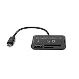 Lovinfive Trail Scouting Game Camera Viewer 3 in 1 Hunter Reader Micro USB Hub Host OTG Adapter Connection Reads SD/TF/Micro SD Cards and USB Flash Drive Direct from Android Phones