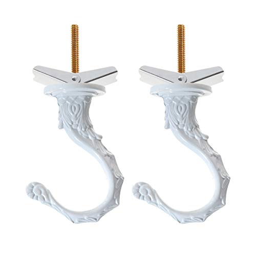 4 Set Heavy Duty Swag Hooks For Ceiling – Includes Screws & Toggle Wings For Hanging Plants, Lights, Decor - View #7