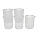 uxcell 5 pcs Kitchen Lab 250mL Plastic Measurement Cup Jug Pour Spout Container
