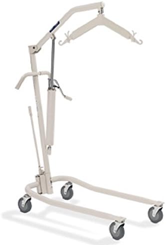 Hydraulic Patient Body Lift w/Adjustable Base &amp; Patient Body Sling (Invacare 9805P) w/(Invacare Reliant Full Body Mesh sling - Large - R111)