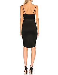 HyBrid & Company - Vestido de fiesta para mujer, cuello en V, cornisa de vientre