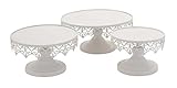 Deco 79 96998 Metal Cup Cake Stands (Set of 3), 8