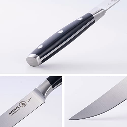 Messermeister Avanta 5” Fine Edge Steak Knife Set German X50 Stainless Steel Rust Resistant