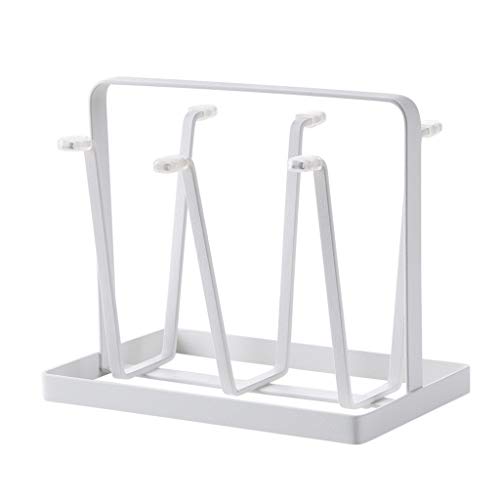 ZH Dish racks Mug Holder/Countertop or Pantry Metal Mug Tree Stand for Coffee Mugs, Glass, and Tea Cups,Kitchen Stand Organizer Drinkware Drying Rack, 6 Mug Capacity (color : White) - Thumbnail 3
