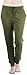 ToBeInStyle Women's Solid Print French Terry Jogger Pants (Large, Olive)
