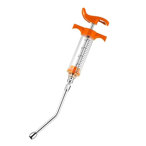 1 Set Feeding Syringe with Drench Nozzle Adjustable Dosage Reusable Drench Gun Syringe for Goat, Horse, Sheep, Dog, Pig, Cat, Bird, Small Pet (S-20ml) at Amazon
