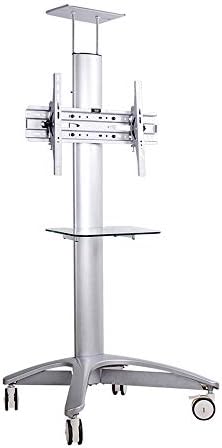 Trolley CHUNLAN Aluminum Alloy TV Stand Height Adjustable TV Stand Carrier Tray Anti-shedding Design 360° Free Movement Office Meeting Room