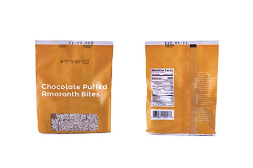 Chocolate Puffed Amaranth BITES SET of 3 bags of 2.64 oz each