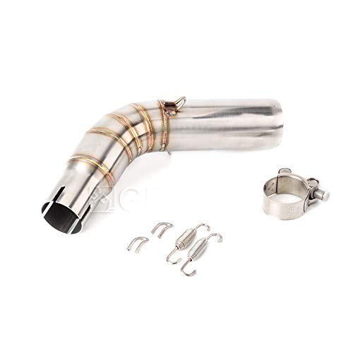 For Suzuki SV 650 SV650 2016 2017 2018 2019 SV650X 18 19 Escape Accessories Slip-on Motorcycle Exhaust Middle Pipe 304 Stainless Steel Slip On Exhaust Middle Link Pipe Adapter Connector Silver - Thumbnail 5