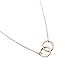 HONEYCAT 18k Rose Gold Plated Mini Harmony Interlocking Circles Necklace | Minimalist, Delicate Jewelry (Rose Gold)