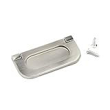 Pxyelec 4 Pack Silver Recessed Zinc Alloy Drawer