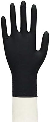 DJLHN100Pcs Disposable Rubber Gloves Medical Exam Household Cleaning Mechanical Nitrile Comfortable Laboratory Anti-Static Gloves - Black,XL