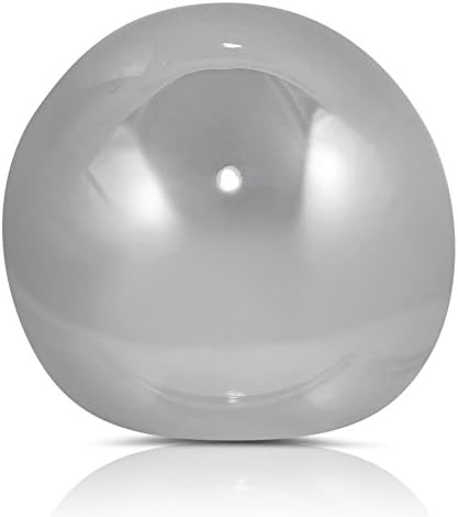 Pascollato Ladies Chunky Cocktail Ring Silver Round Stainless Steel, 0.9" inch wide