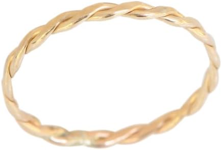 Toe Ring Gold Filled Braid Sized Fitted Round Non Adjustable Jewelry for The Toes