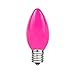 Novelty Lights 25 Pack C9 Ceramic Outdoor Christmas Replacement Bulbs, Pink, E17/C9 Intermediate Base, 7 Watt