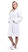 Turkuoise Women's 100% Cotton Turkish Terry Cloth Kimono Bathrobes, White, Medium