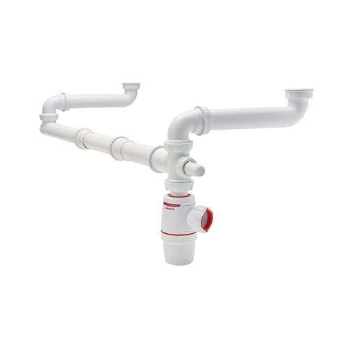 Wirquin, Blanc 30723889 Waste for washbasin Connection Pipe with Siphon, White