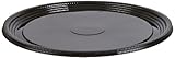 CaterLine Casuals Plastic Platter Round Tray, 16-Inch, Black (25-Count)