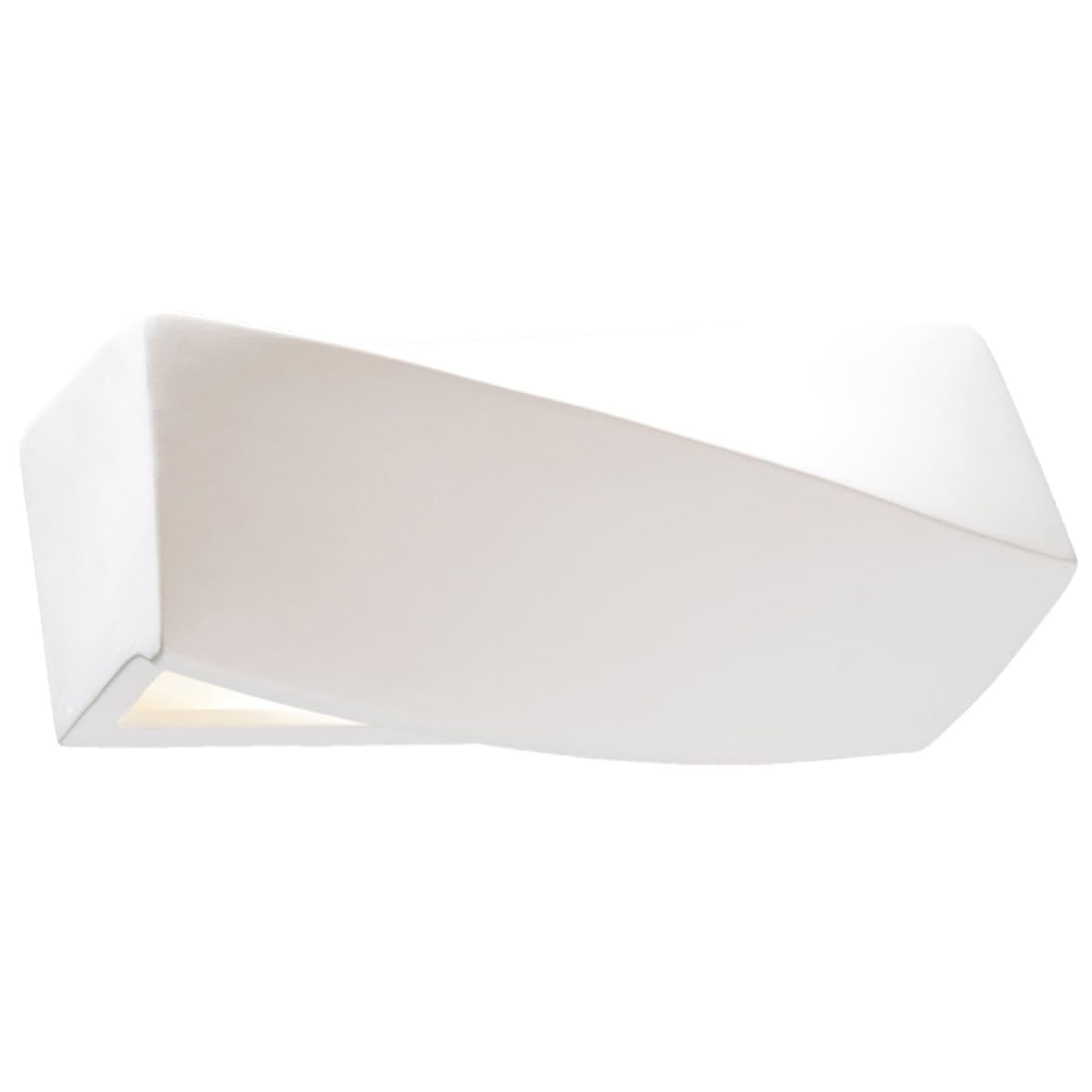 SOLLUX lighting Sigma Mini Ceramic Wall Light - Wall Lighting Lamp for Living Room Light Dining Room - Hallway Lamp Made of Ceramic in White 35 x 16 x 12 cm