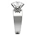 FlameReflection Stainless Steel 4 Carat Round Cubic Zirconia CZ Engagement Women Wedding Solitaire Promise Bands Ring size 7