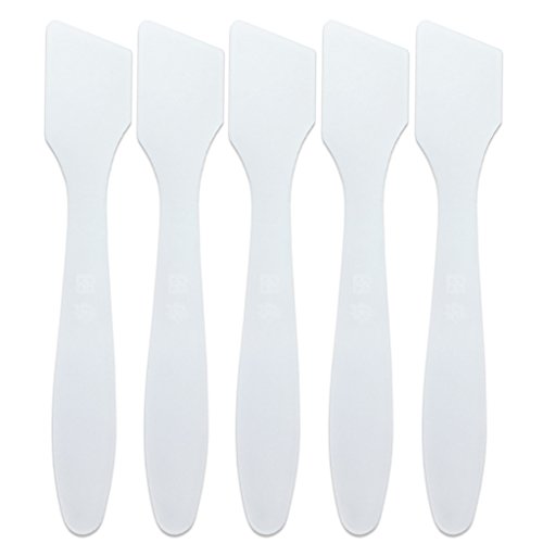 Pana Brand (20 Pieces) 7.35" FROSTED LARGE Flexible Mixing Spatula Reusable Cosmetic Skin Care Facial Cream Mask Spatula for Mixing and Sampling