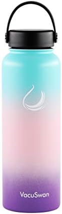 VacuSwan Double Wall Vacuum Insulated Stainless Steel Water Bottle with Straw