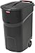 Vsezund Black Wheeled Trash Can with Lid Opens to Either 80 Degrees Size 45 Gal