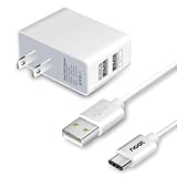 Microsoft Lumia 950 XL Charger 2.1Amp 2-Port Adapter for Travel Home Wall with 3 feet USB Type C to Type A 2.0 Charging Cable Cord