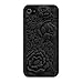 eFuture Black 3D Sculpture Rose Flower Silicone Soft Case Cover fit for the new Iphone5 5G +eFuture's nice Keyring