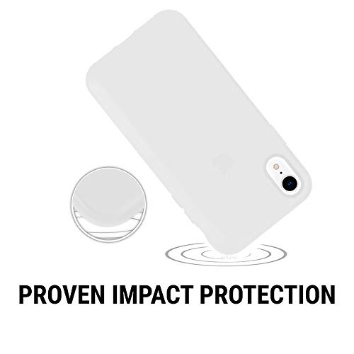 Enflamo Soft Silicone Fitted Skin Case Back Cover for iPhone XR (White)