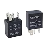 GKmow 2 PCS Four-pin Automotive Relay, DC 12V 30A