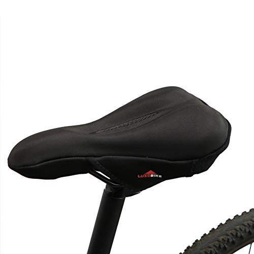 LuxoBike Gel Bike Seat Cover Padded Bicycle Seat Covers for Men