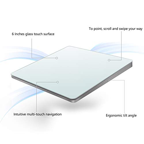 VOGEK Trackpad Touchpad, USB Wired Touchpad with Multi-Touch Navigation for Windows 7 and Windows 10 on Laptop/Notebook/Desktop Computer (White Grey)