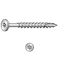 (2500) 9x2-1/2 Torx Star Flat Head With Nibs Coarse Thread Exterior Yellow Zinc Type-17 Deck Screw #138199