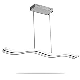 HOUDES Acrylic Fashion Chandelier Modern Ceiling Lamp Dinning room Pendant Lighting for Living Room Bedroom Cool White= 6000K Wave Shape 38W