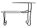 American Metalcraft TLSP1219 Wrought Iron Pizza Stand with Curled Feet, Two-Tier, 12