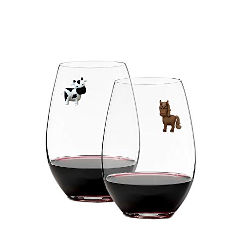 Barnyard Animal Wine Charms - Magnetic Glass Markers and Identifiers Set of 6 by Simply Charmed - Thumbnail 4