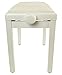 Gearlux Adjustable Piano Bench with Velvet Top - White Gloss
