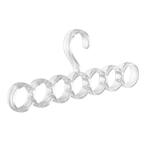 mDesign Plastic Closet Rod Hanging Storage Organizer Rack Scarf