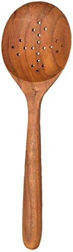 Large Teak Skimmer / Slotted Spoon